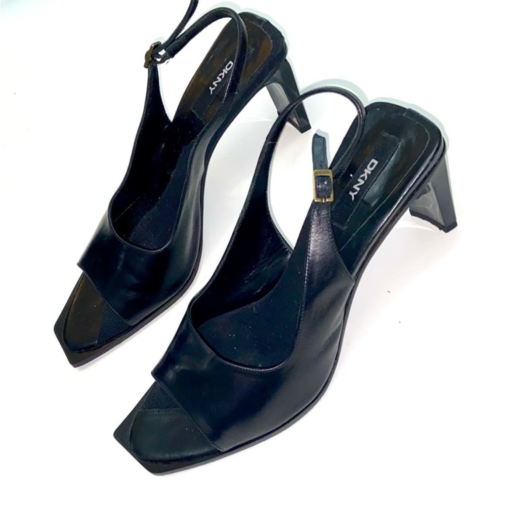 Rare DKNY Leather Slingback Heels - Picture 4 of 7